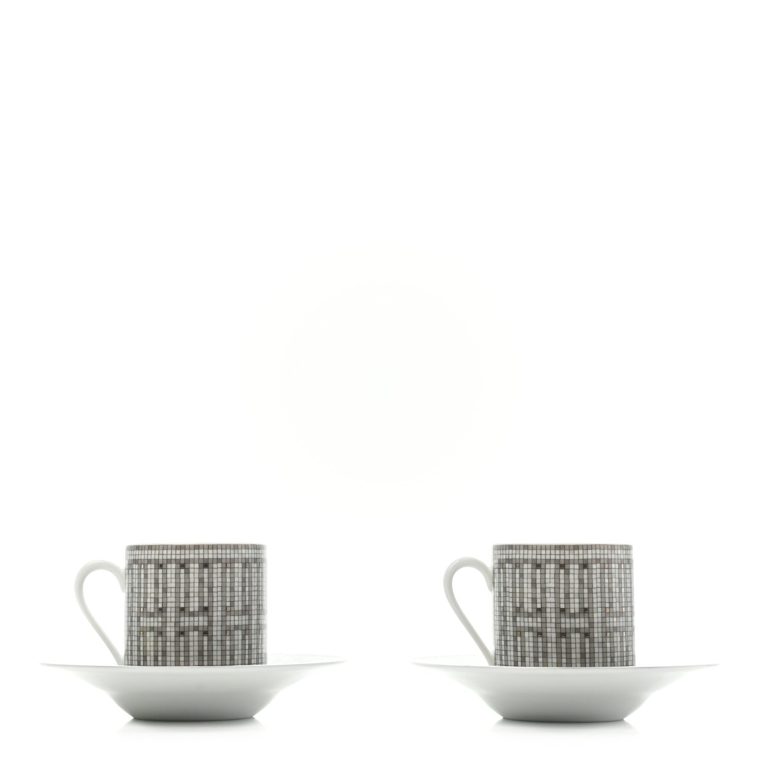 Hermes Porcelain Mosaique au 24 Coffee Cup and Saucer Set of 2 1 of 11
