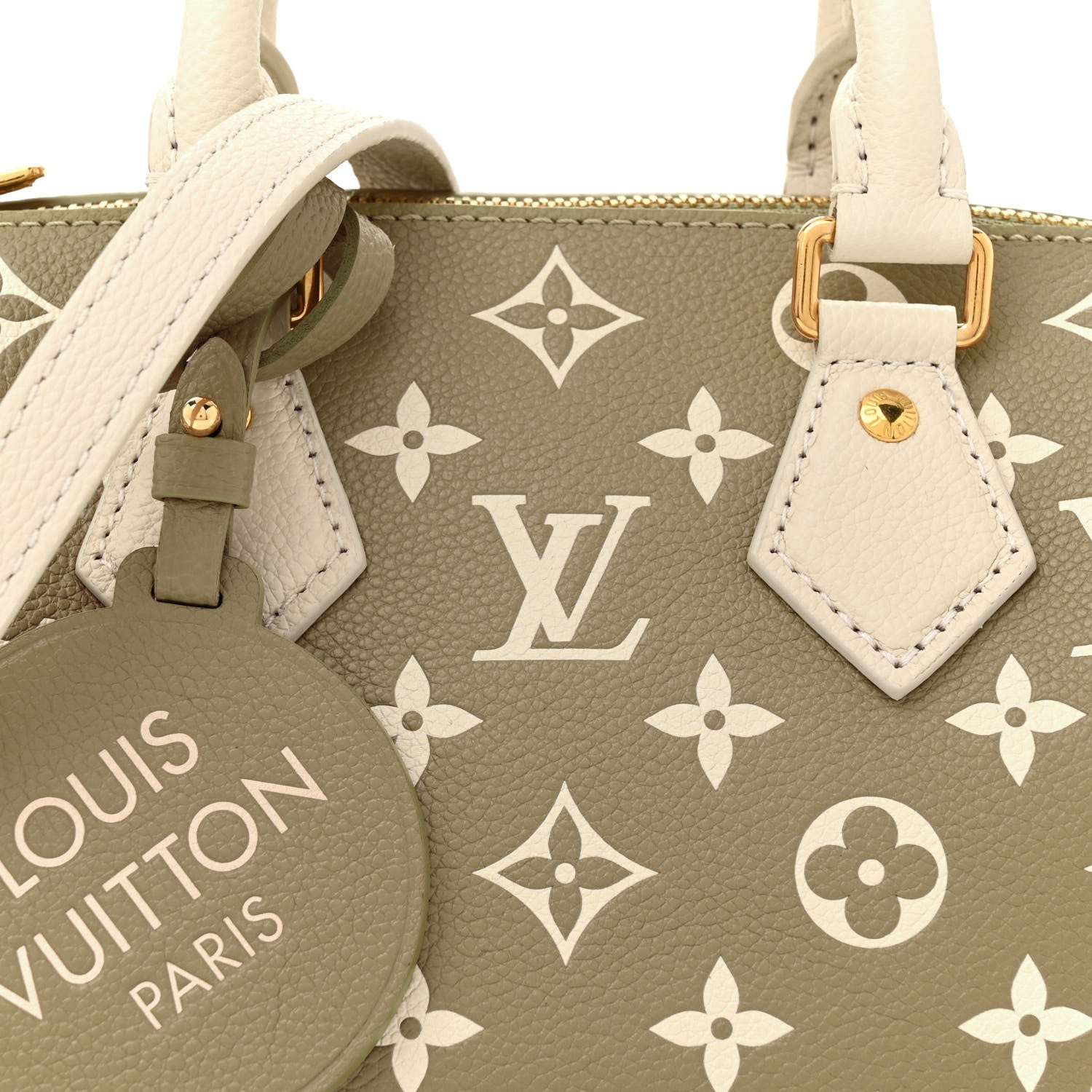Louis Vuitton Empreinte Monogram Spring in the City Speedy Bandouliere 20 Kaki Beige Cream 7 of 11