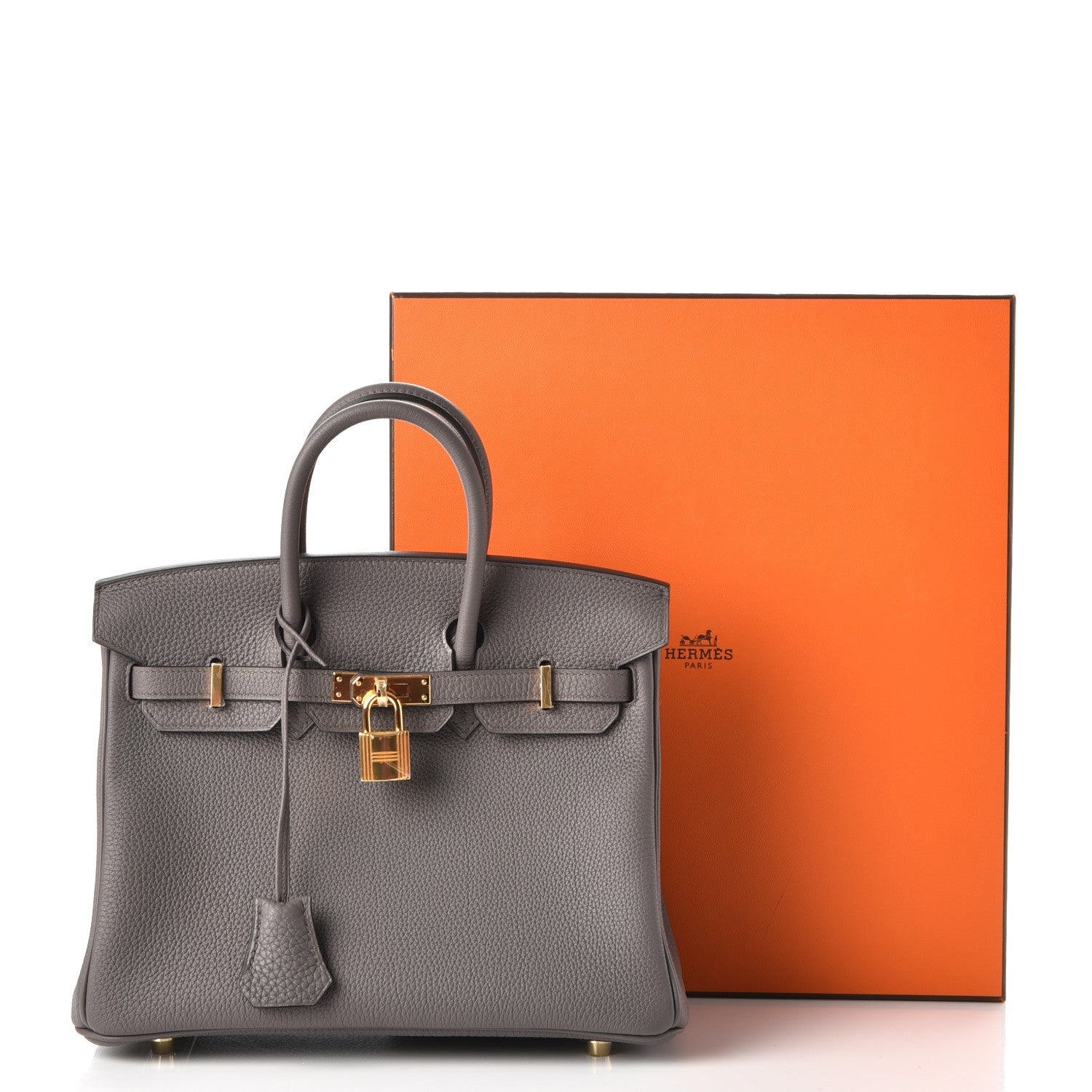 Hermes Togo Birkin 25 Etain 38 of 38