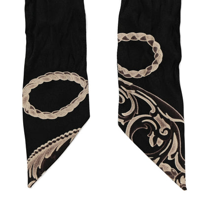 Hermes Silk Les Cles Twilly Black 2 of 4