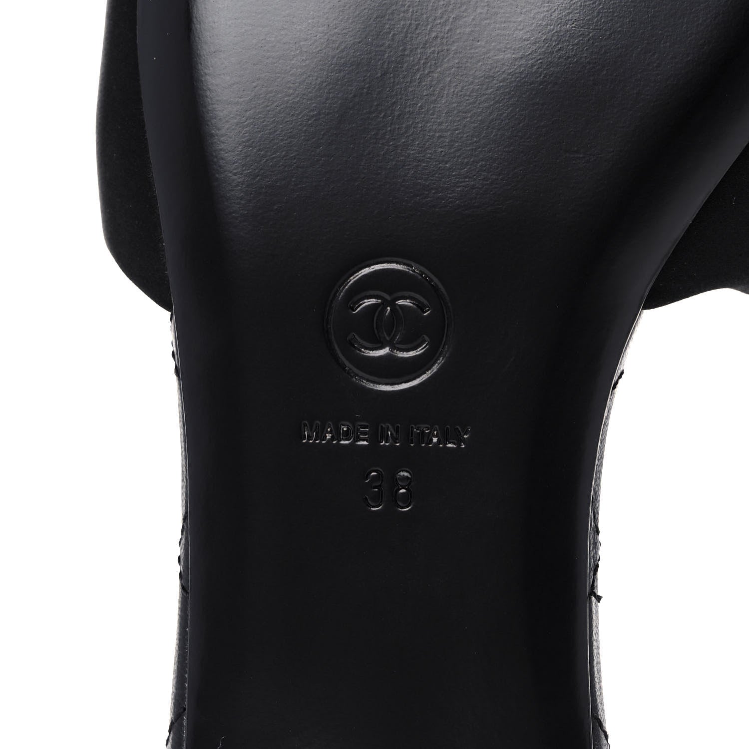 Chanel Satin Mule Sandals 38 Black 6 of 9