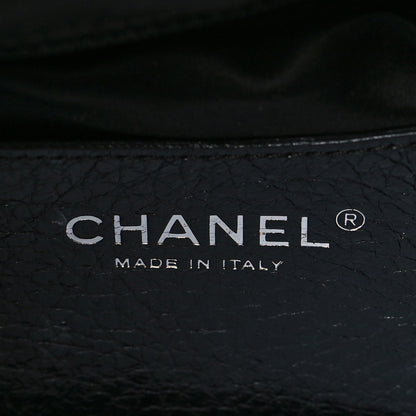 Chanel Glazed Calfskin Stitched XL On The Road Flap Black 5 of 9