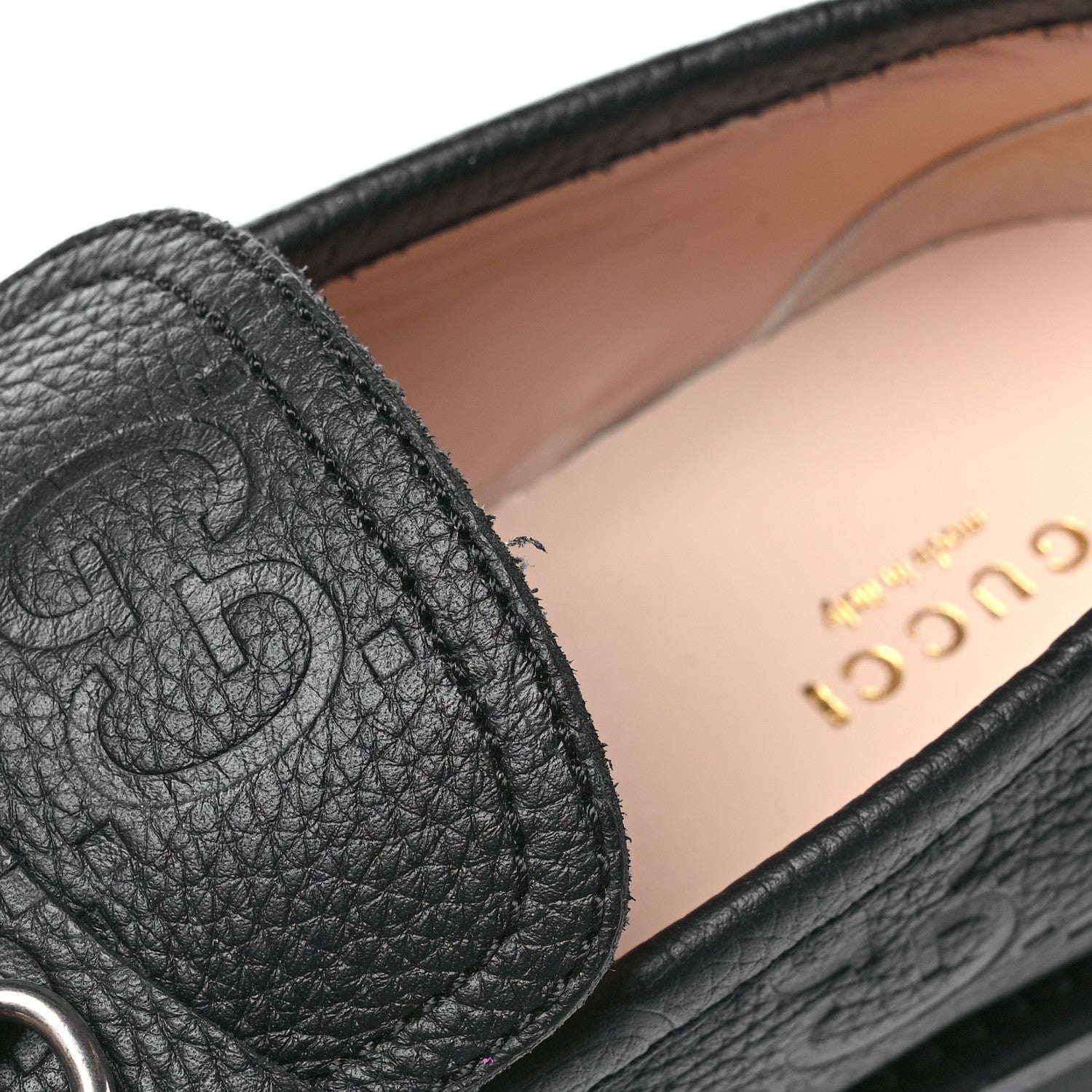 Gucci Piuma Calfskin Embossed Womens Platform Lug Sole Loafers 40 Black 12 of 12