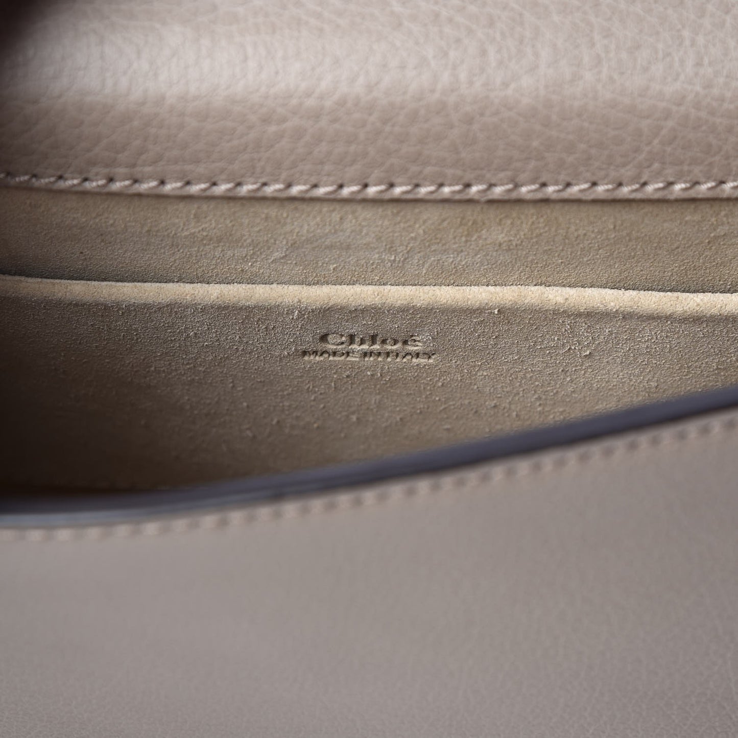 Calfskin Suede Small Nile Bracelet Bag Motty Grey