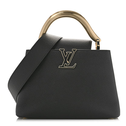 Louis Vuitton Taurillon Matte Brushed Metal Handle Capucines BB Black 1 of 8