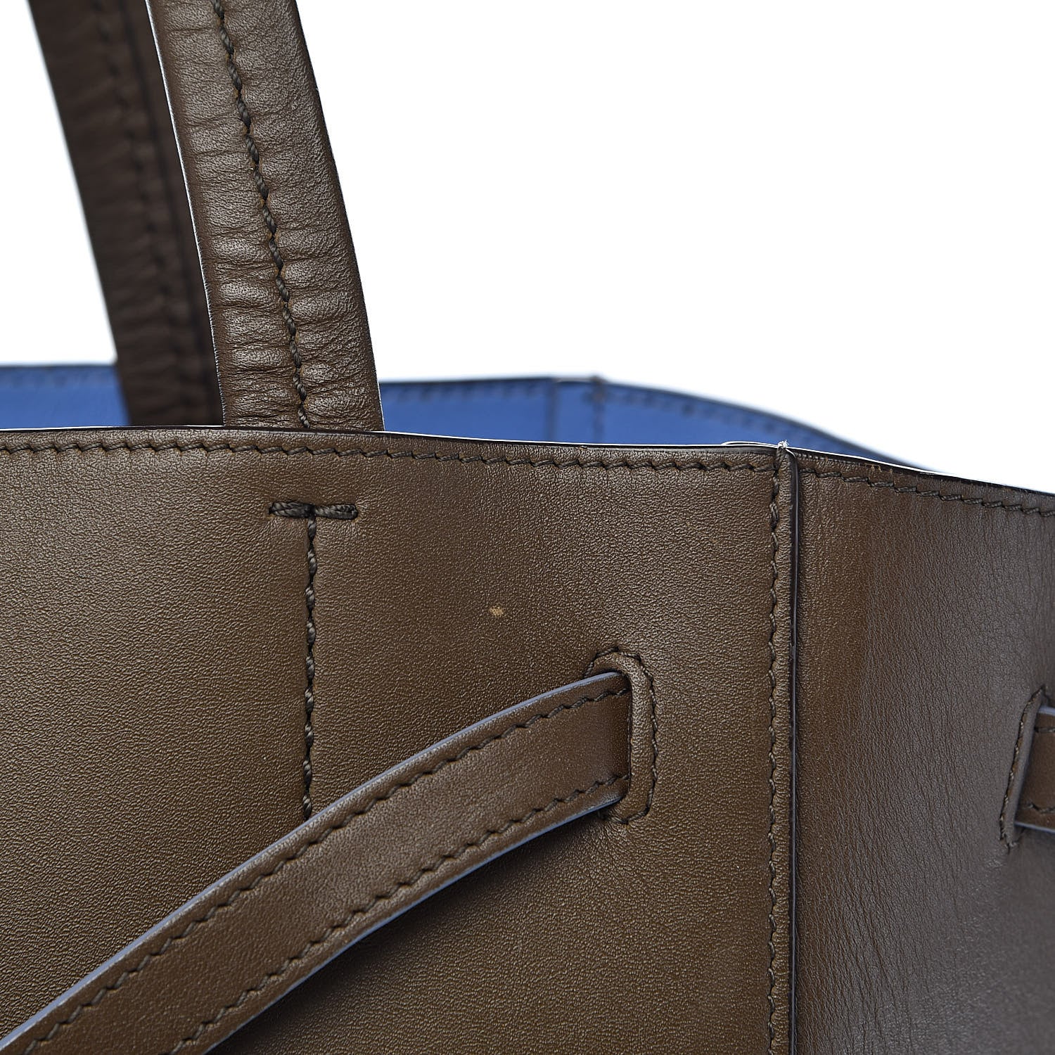 Celine Smooth Calfskin Small Tassel Cabas Phantom Brown Blue 14 of 23