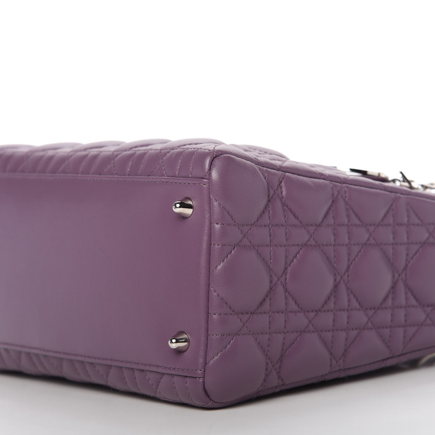 Christian Dior Lambskin Cannage Medium Lady Dior Purple 7 of 11
