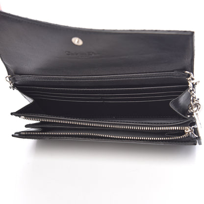 Christian Dior Patent Cannage Rendez-vous Chain Wallet Black 5 of 10
