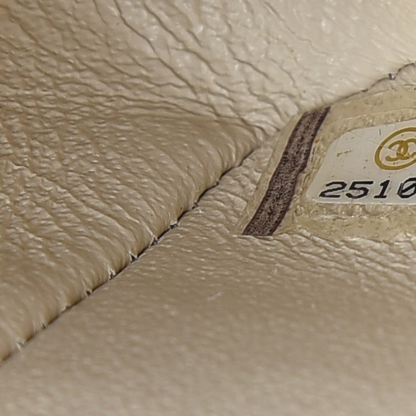 Caviar Quilted Medium Double Flap Light Beige