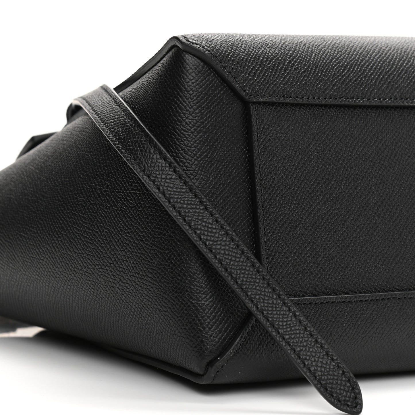 Grained Calfskin Micro Belt Bag Black