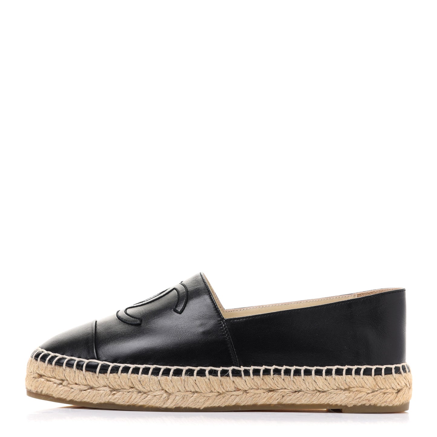 Lambskin CC Espadrilles 36 Black