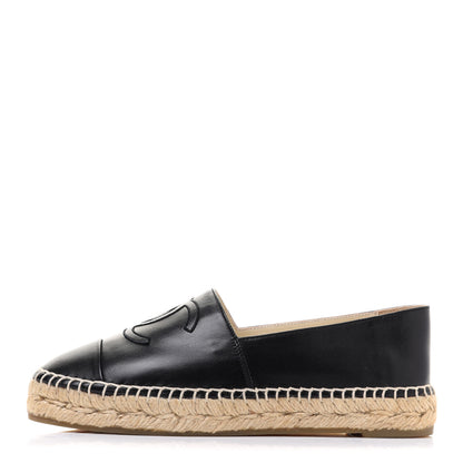 Chanel Lambskin CC Espadrilles 36 Black 1 of 10