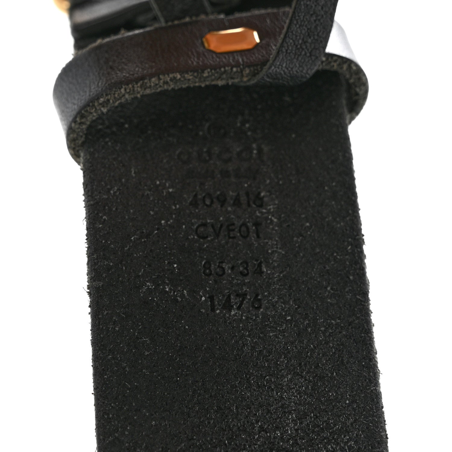 Gucci Faded Calfskin Double G 40mm Belt 85 34 Black 5 of 9