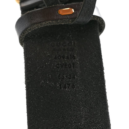 Gucci Faded Calfskin Double G 40mm Belt 85 34 Black 5 of 9
