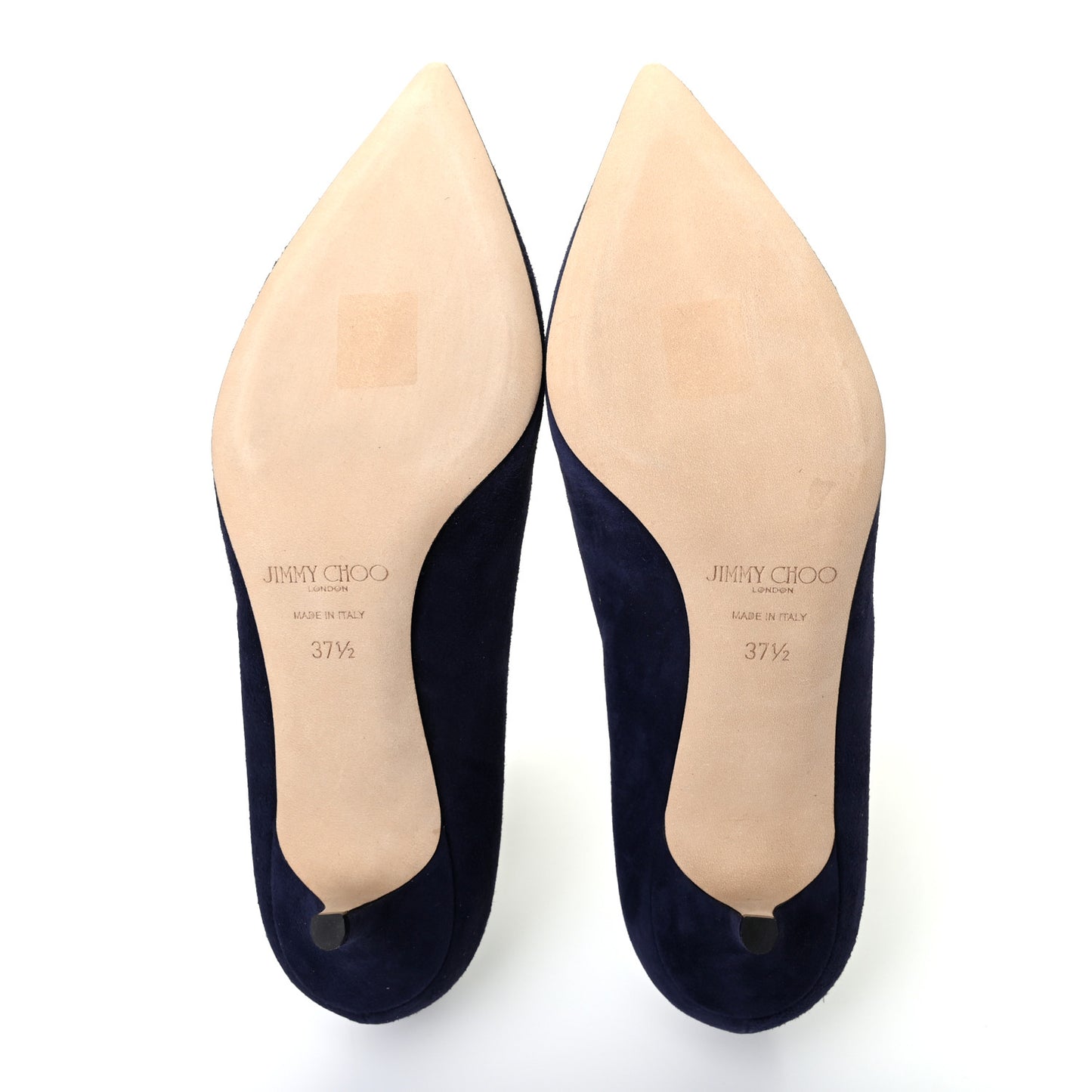 Suede Pointy Toe Aza 40 Kitten Heel Pumps 37.5 Navy