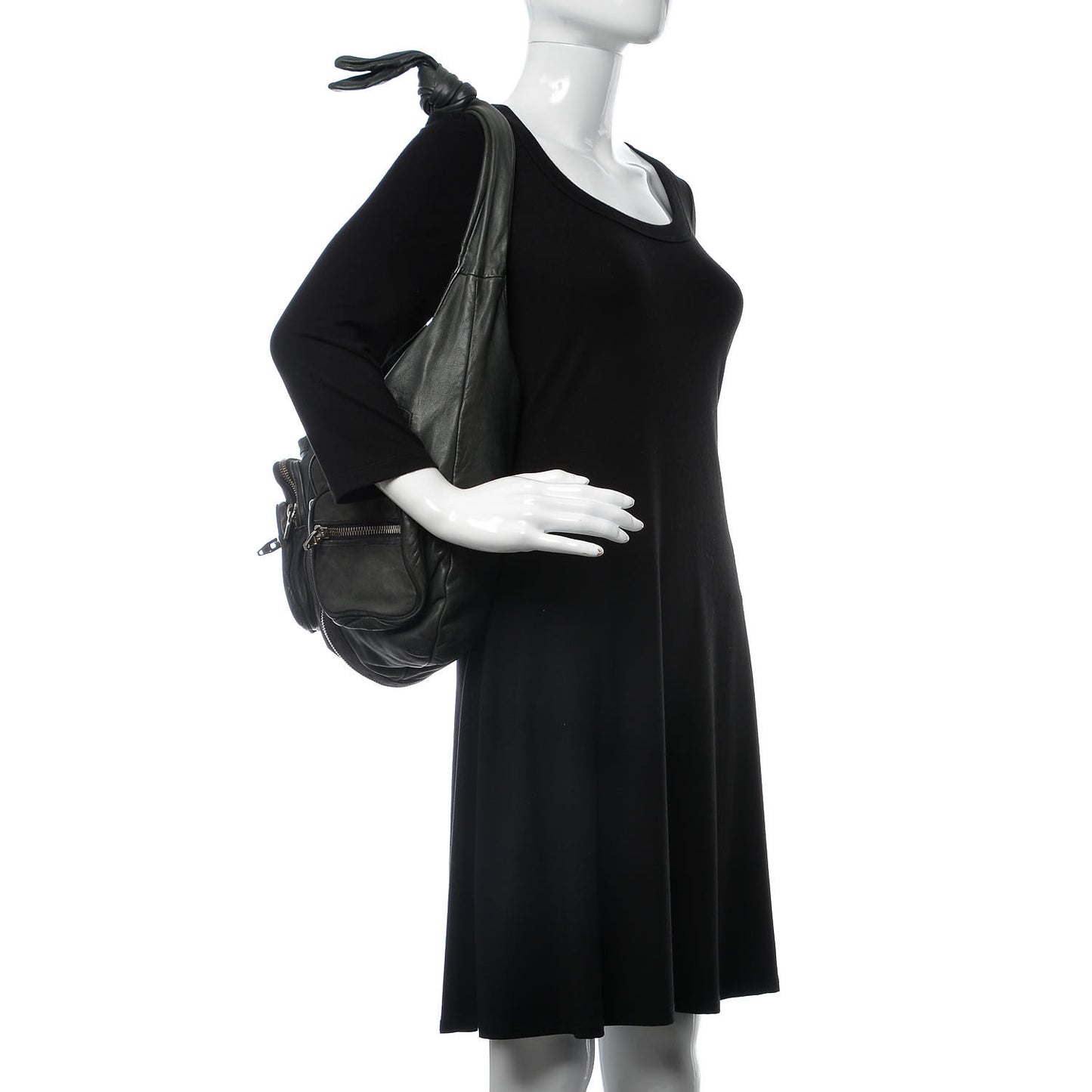 Lambskin Donna Hobo Grey