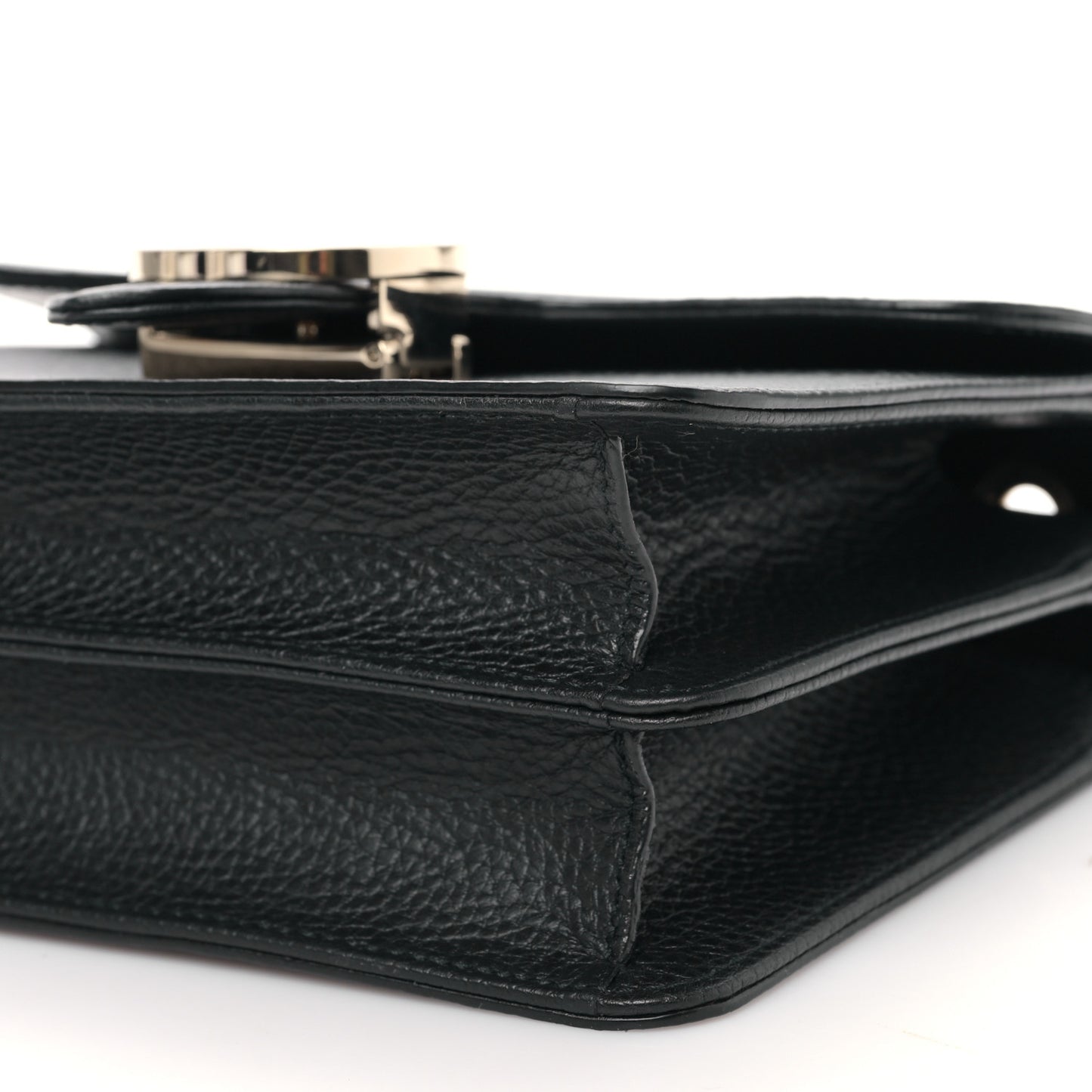 Dollar Calfskin Small Interlocking G Shoulder Bag Black