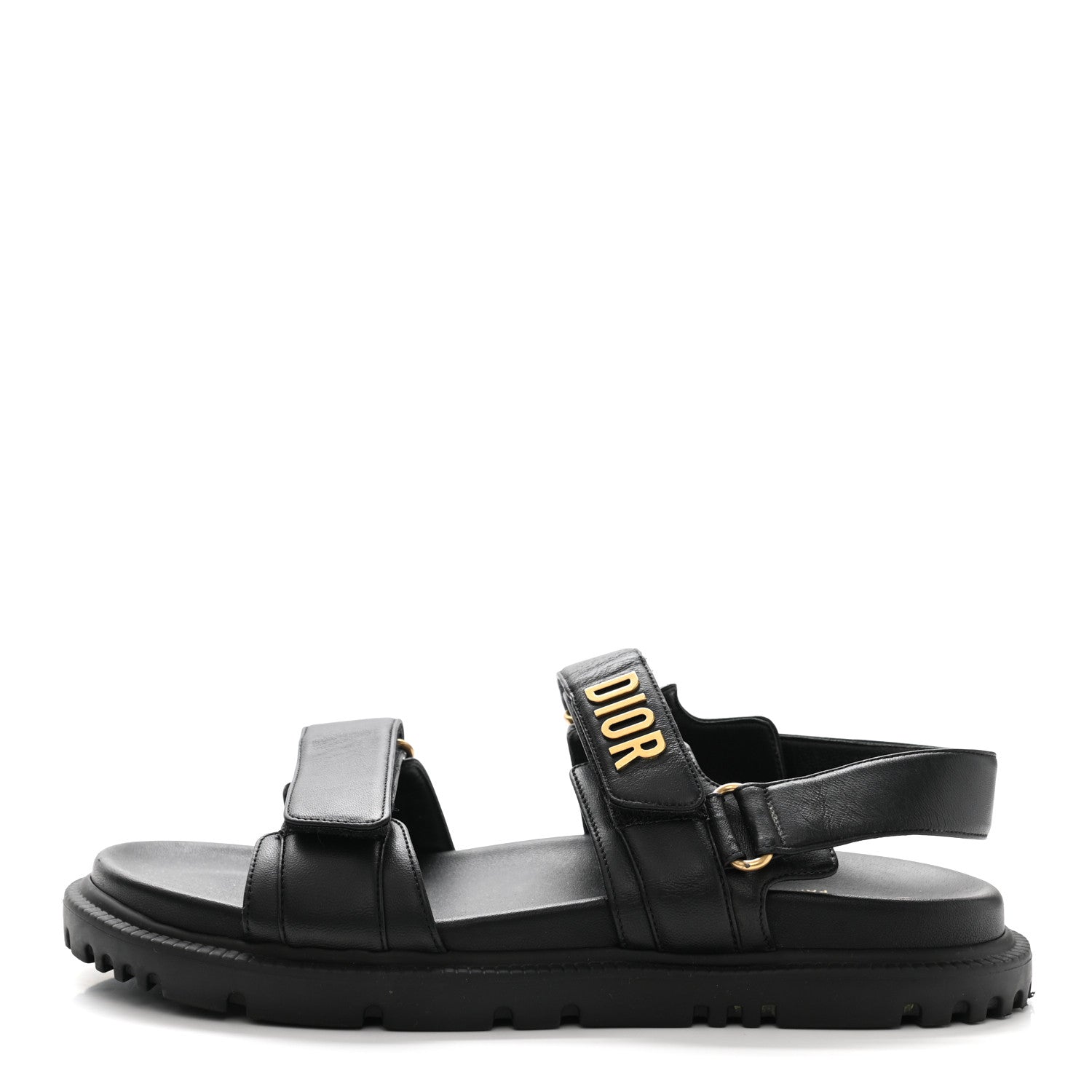 Christian Dior Lambskin Dioract 10mm Sandals 40 Black 1 of 8
