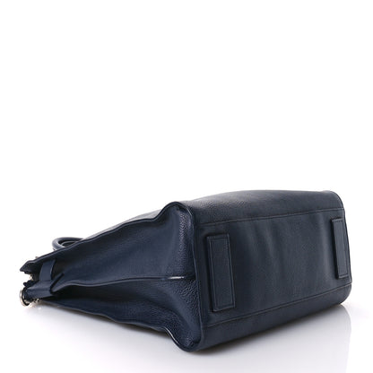 Saint Laurent Grained Calfskin Sac De Jour Souple North South Tote Navy 4 of 11