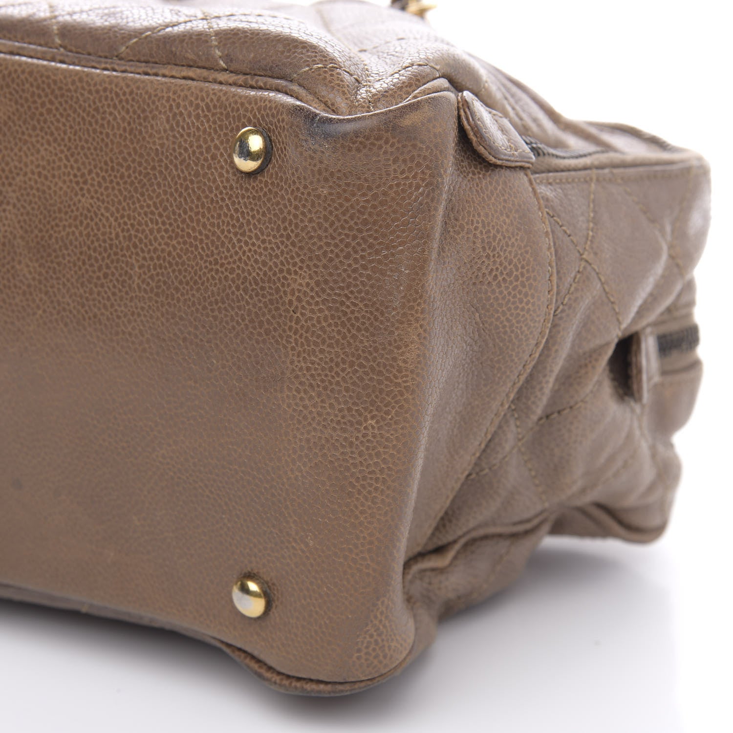 Chanel Crumpled Grained Calfskin Shiva Bowler Beige 12 of 18