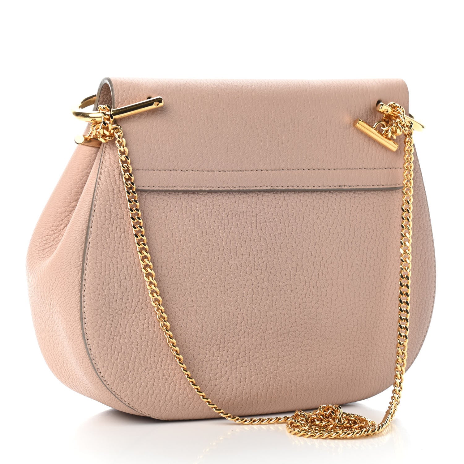 Chloe Grained Lambskin Drew Shoulder Bag Cement Pink 3 of 7