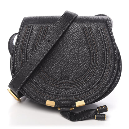 Chloe Calfskin Mini Marcie Round Crossbody Bag Black 1 of 9