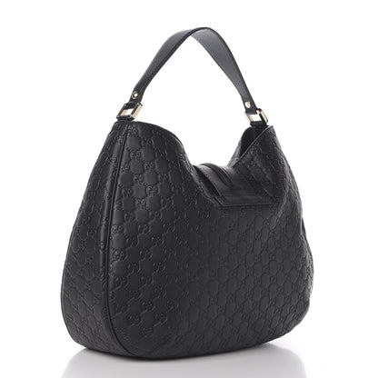 Gucci Guccissima Large New Ladies Web Hobo Black 2 of 9