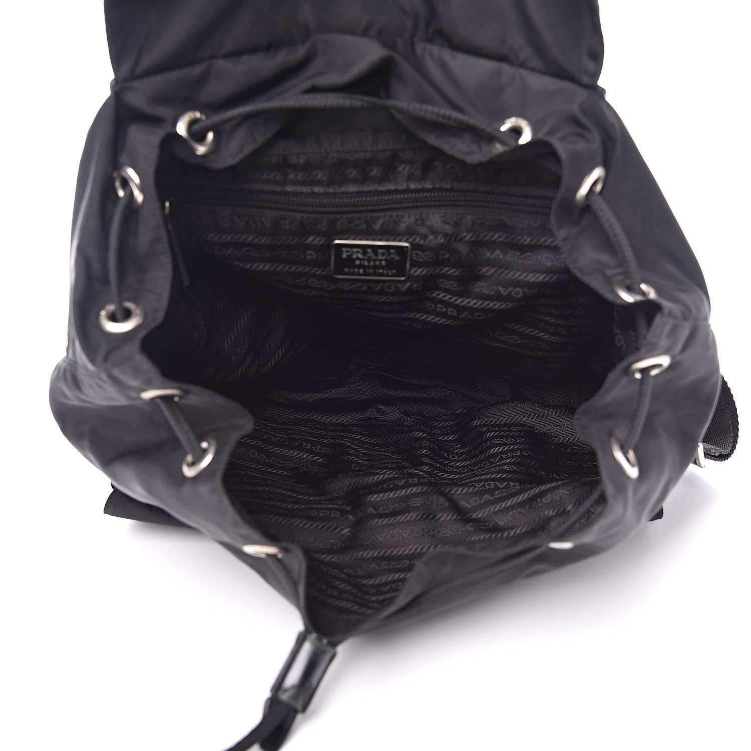 Prada Nylon Vela Medium Backpack Black 5 of 12