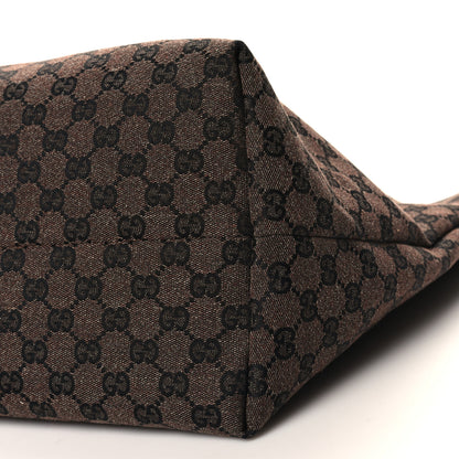 Gucci Monogram Denim Large Tote Brown 10 of 10