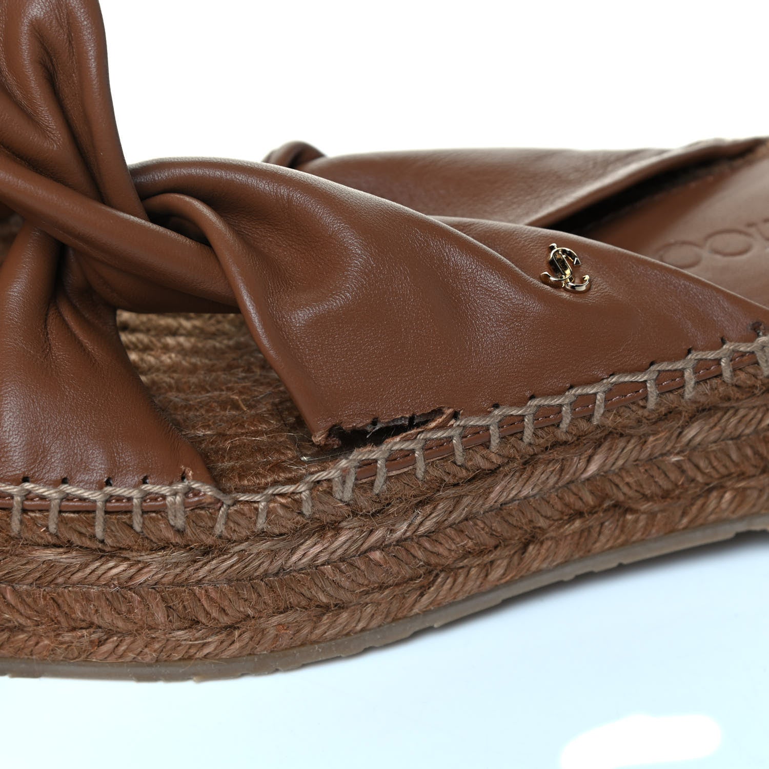 Jimmy Choo Nappa Daja 45 Espadrille Sandals 38 Cuoio 6 of 6