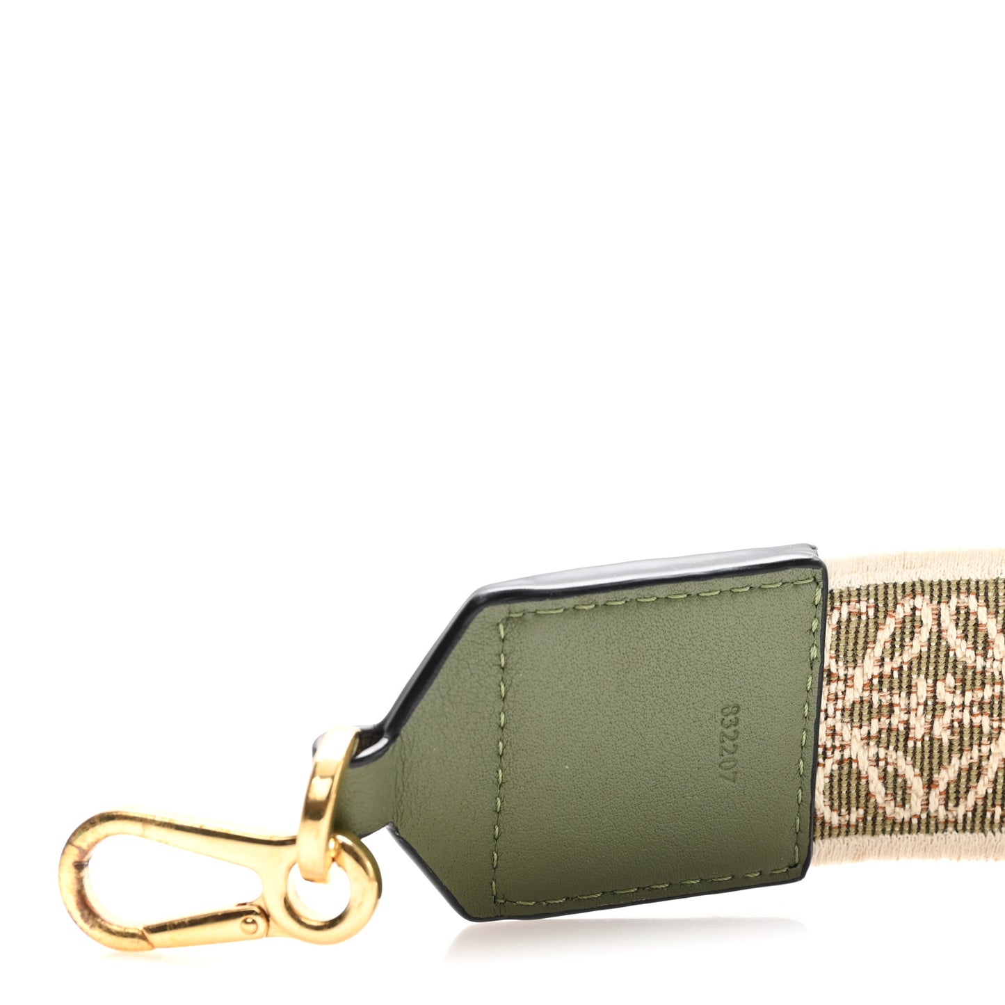 Calfskin Jacquard Anagram Strap Avocado Green