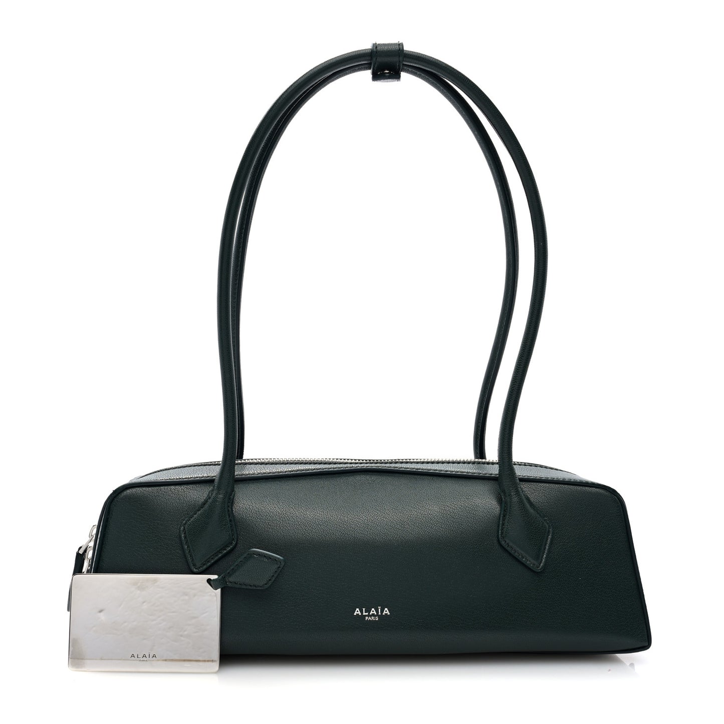 Shiny Goatskin Medium Le Teckel Bag Green