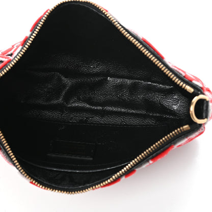 Louis Vuitton X UF Tufted Monogram Pochette Accessories Black Red 5 of 9