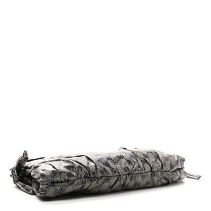Gucci Crystal Monogram Large Hysteria Clutch Blue 4 of 7