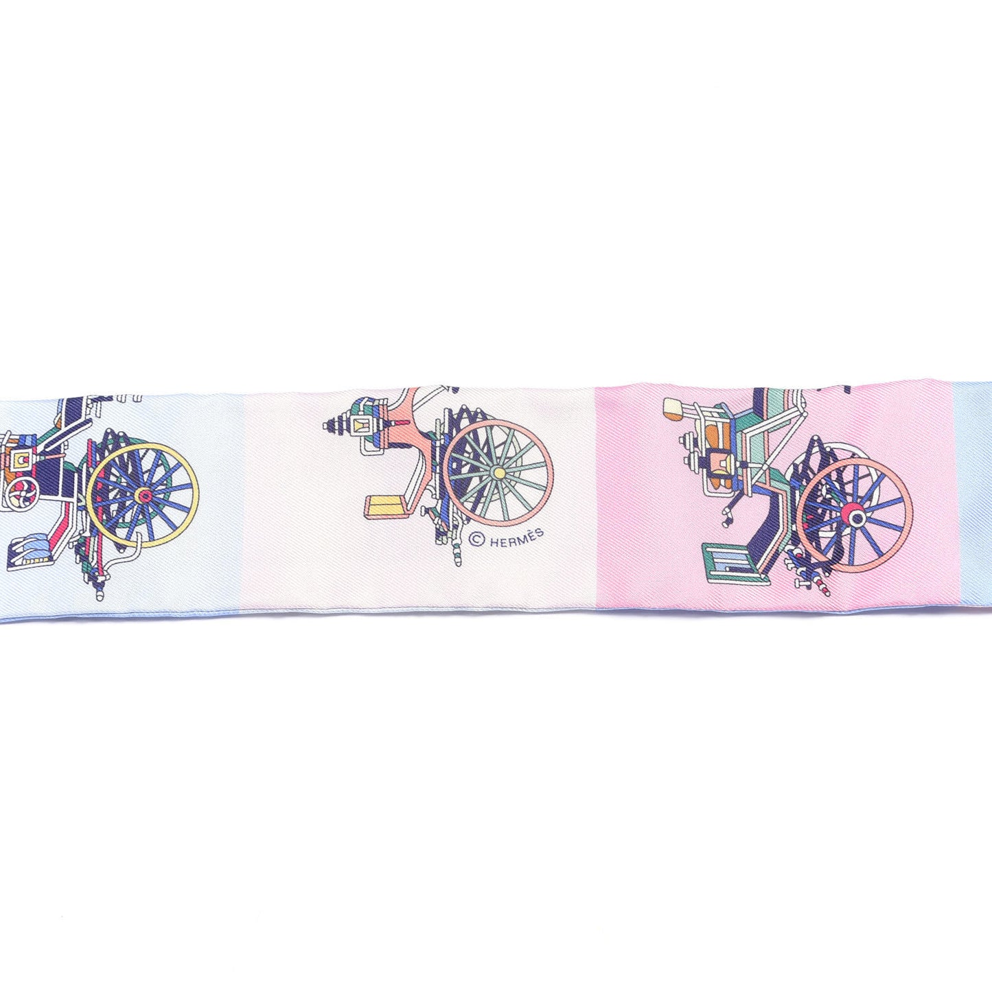 Silk Les Voitures Exquises Twilly Bleu Rose Vert