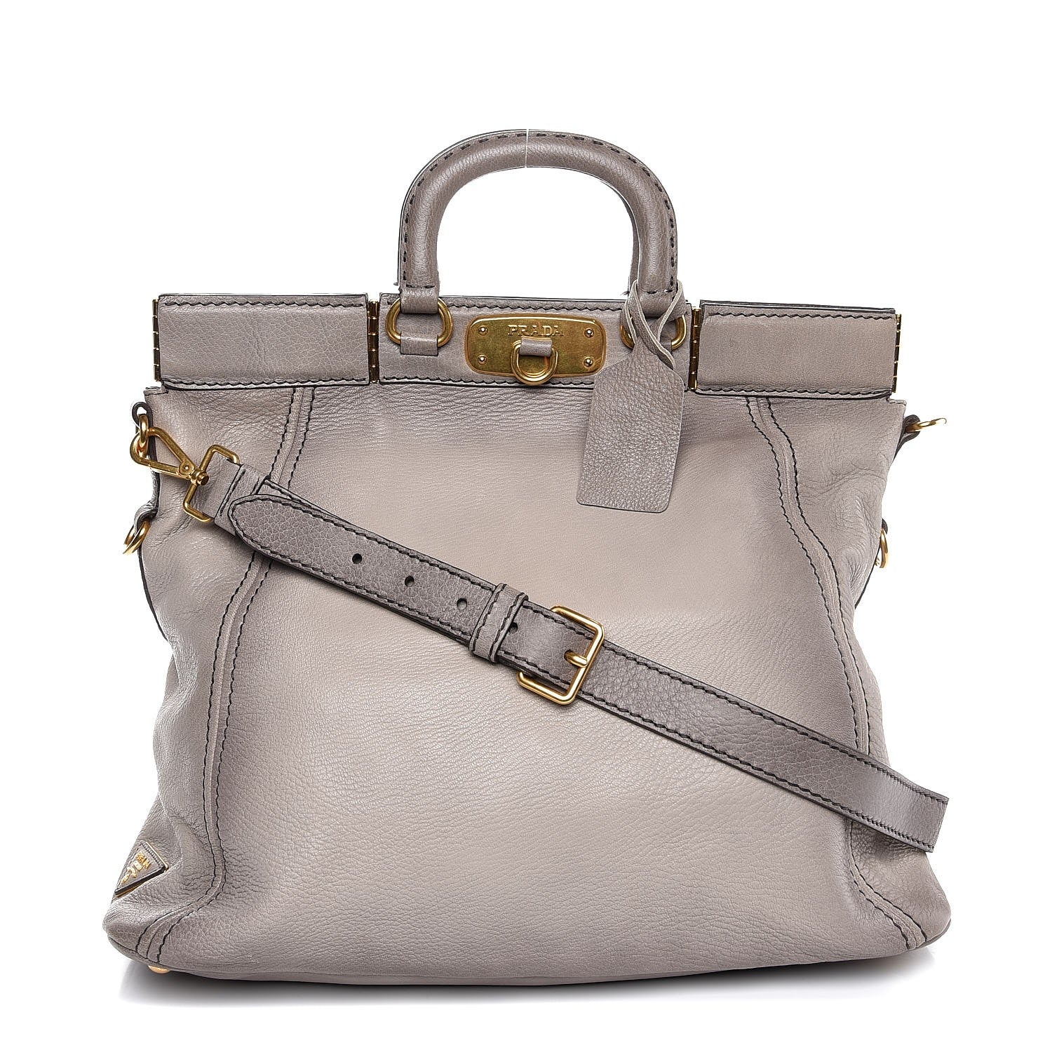 Prada Cervo Top Handle Tote Pomice Sfuma 1 of 8