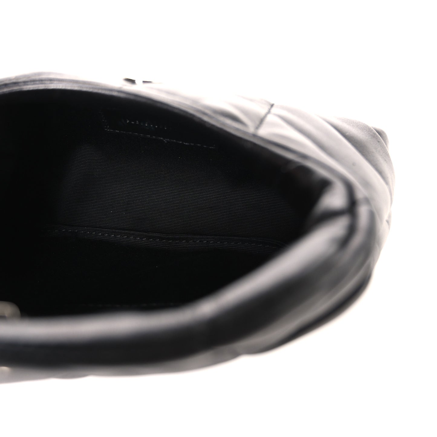Lambskin Monogram Loulou Puffer Pouch Clutch Black
