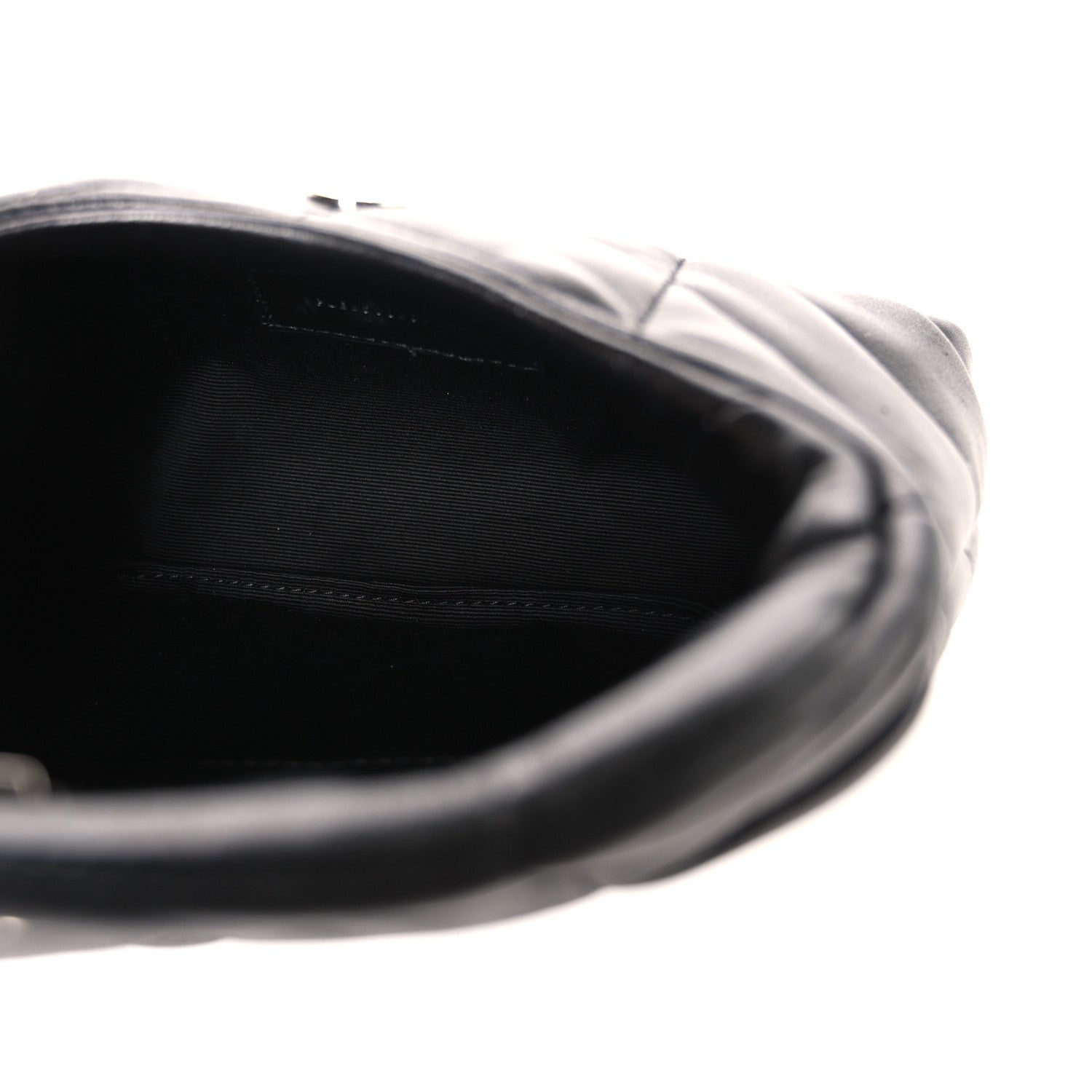 Saint Laurent Lambskin Monogram Loulou Puffer Pouch Clutch Black 6 of 9