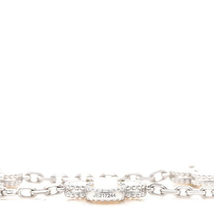 Van Cleef & Arpels 18K White Gold Mother of Pearl 10 Motifs Vintage Alhambra Necklace 6 of 7