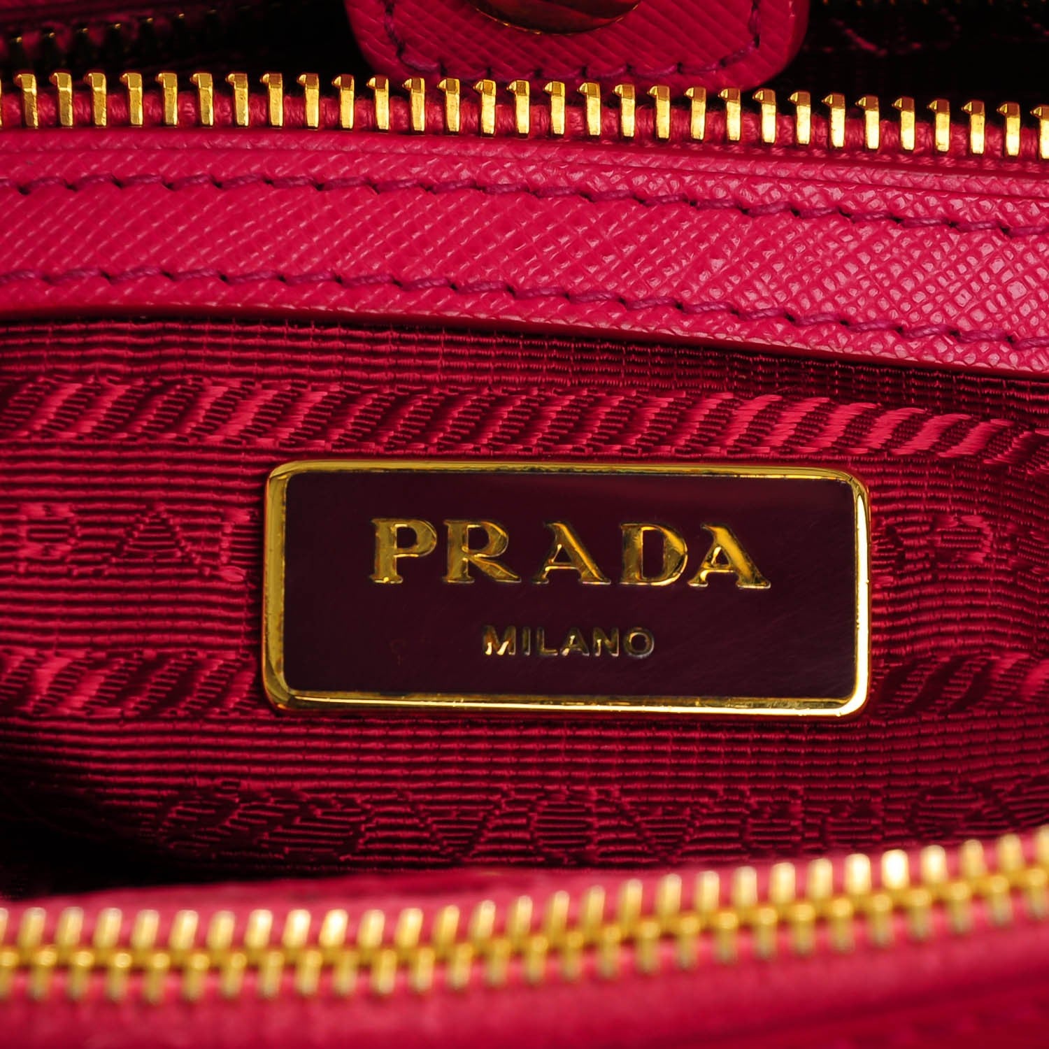 Prada Saffiano Lux Medium Tote Peonia 6 of 8