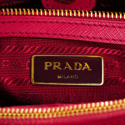 Prada Saffiano Lux Medium Tote Peonia 6 of 8