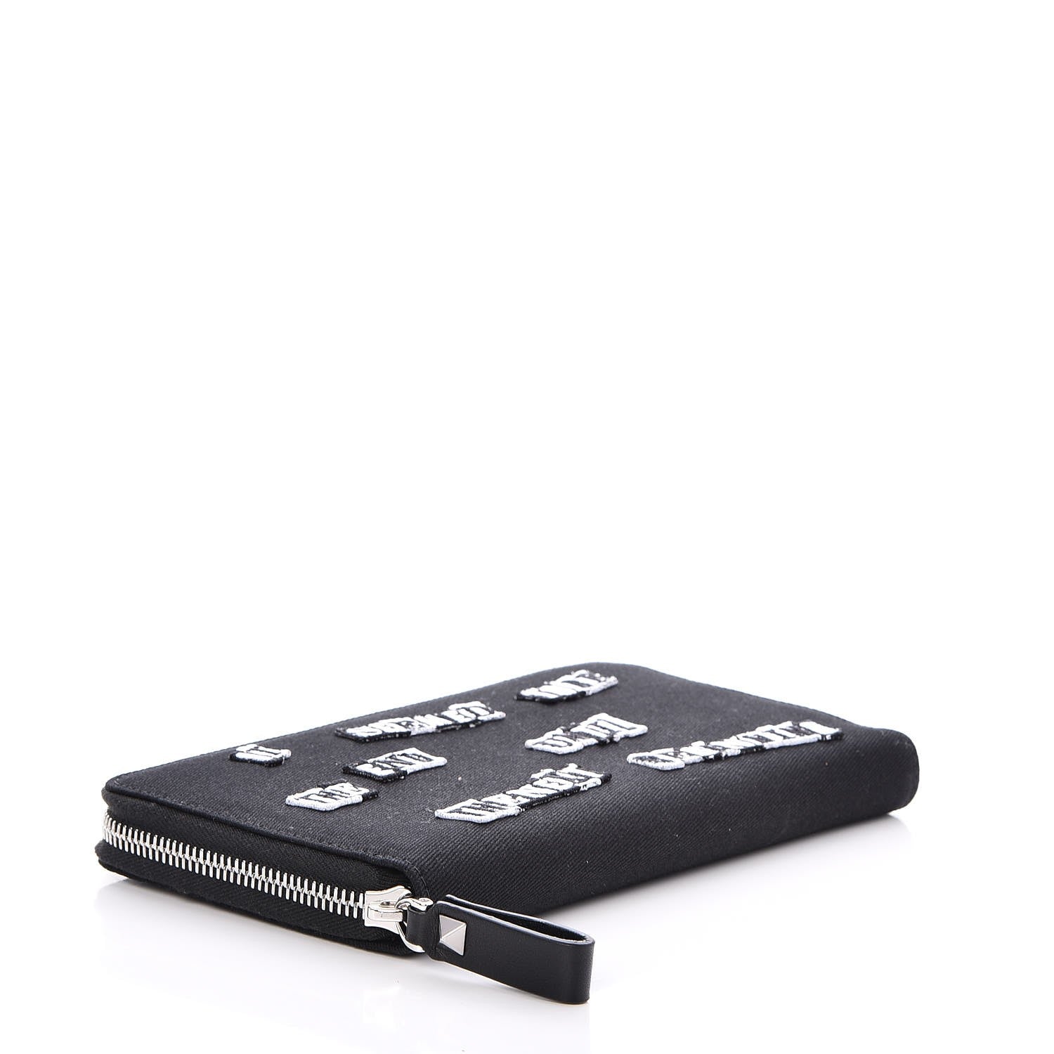 Valentino Garavani X JAMIE REID Cotton Canvas Zip Around Wallet Black 4 of 9