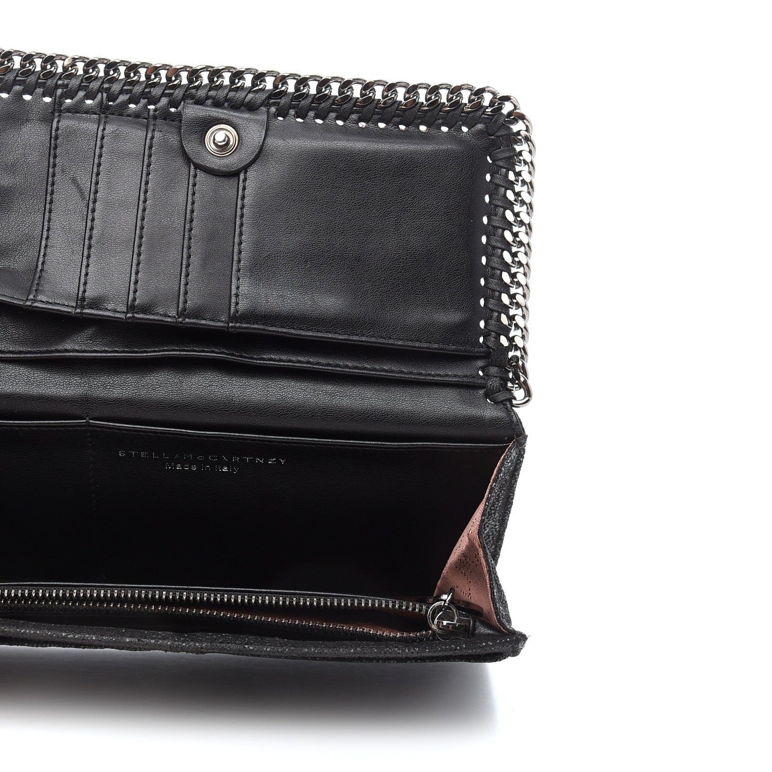 Stella McCartney Shaggy Deer Falabella Flap Wallet Black 5 of 7