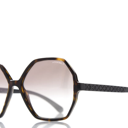 Chanel Acetate Wood Rubber Square Sunglasses 9076 Dark Tortoise 13 of 16