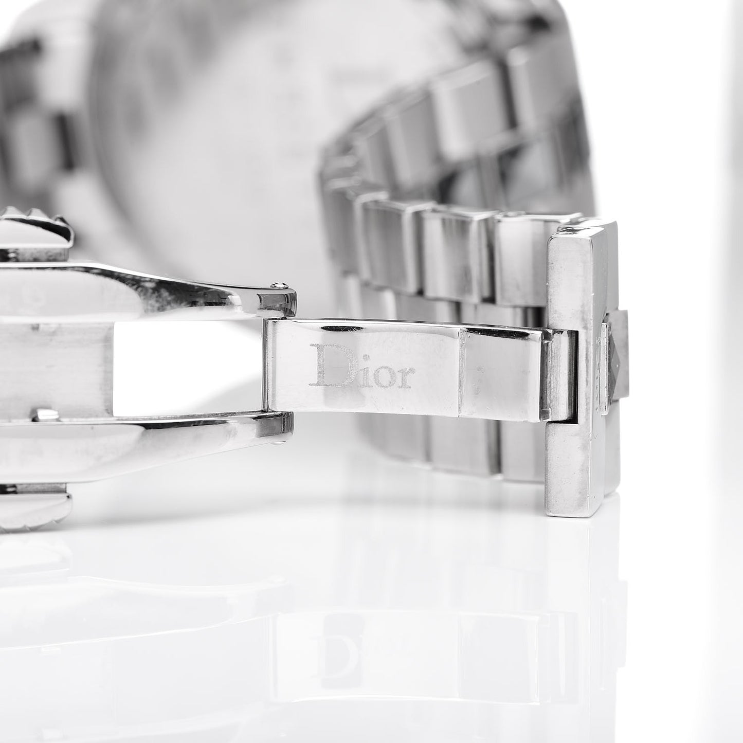 Stainless Steel Sapphire 38mm Christal Chronograph Quartz Watch Grey