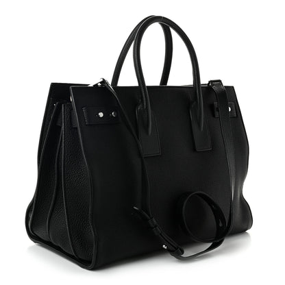 Saint Laurent Grained Calfskin Medium Souple Sac De Jour Black 3 of 10
