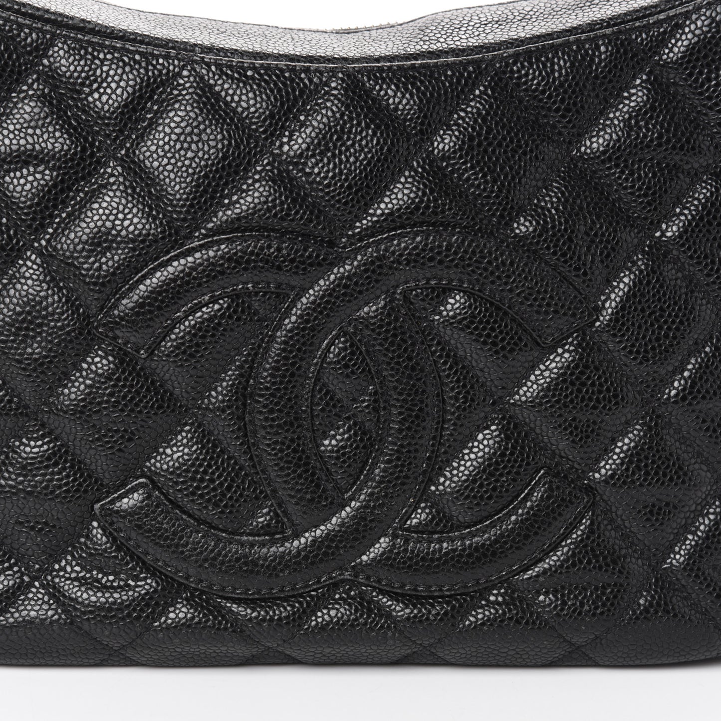 Caviar Quilted Timeless CC Shoulder Bag Black