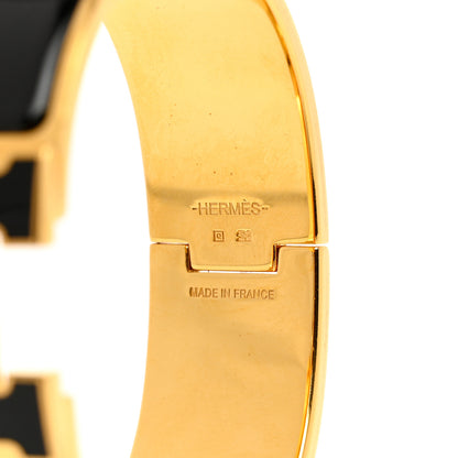 Hermes Enamel Wide Clic Clac H Bracelet GM Black 4 of 5