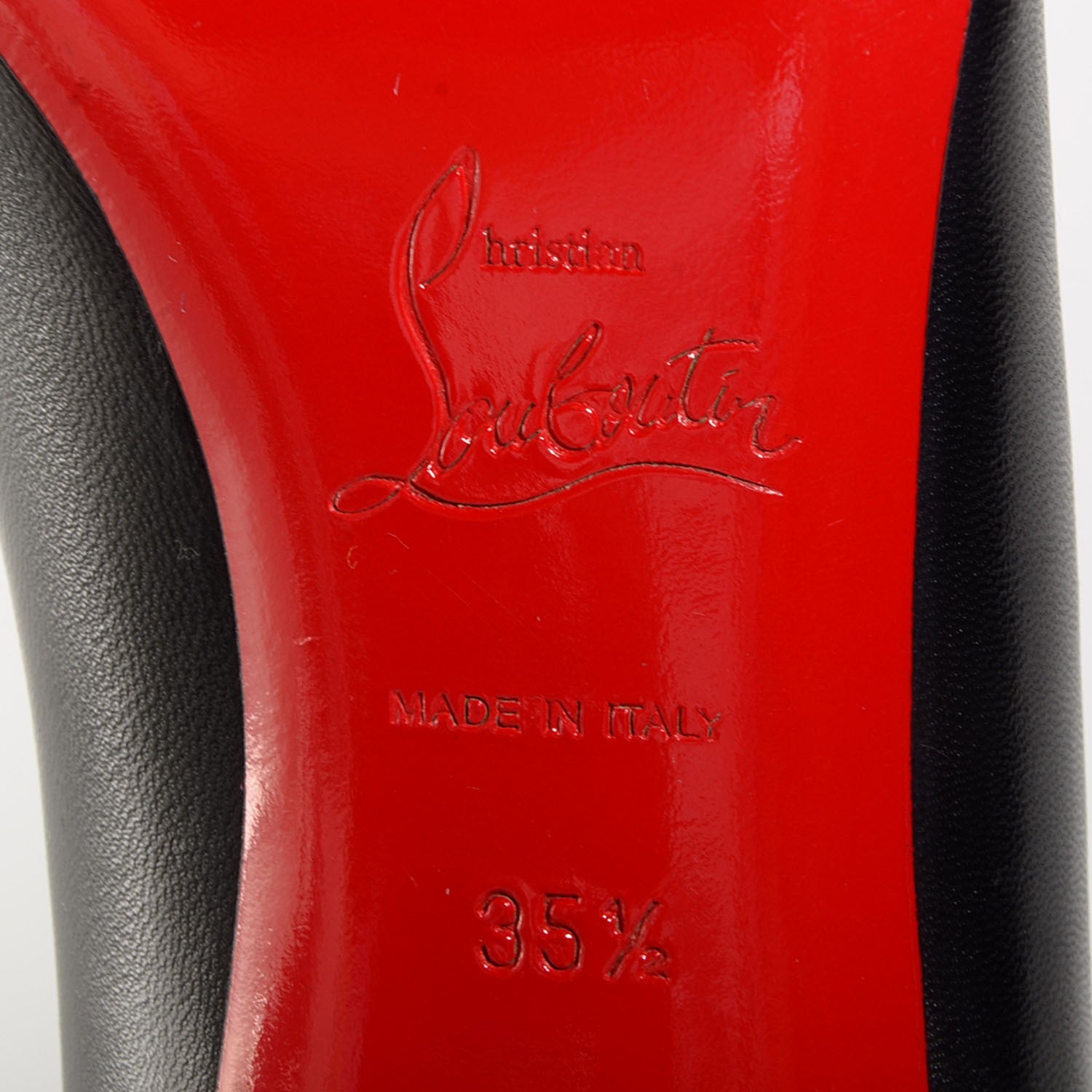 Christian Louboutin Kid Leather Fifi 85 Pumps 35.5 Black 6 of 8