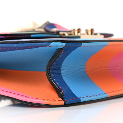 Valentino Garavani Vitello 1973 Small Glam Lock Rockstud Flap Multicolor 8 of 9